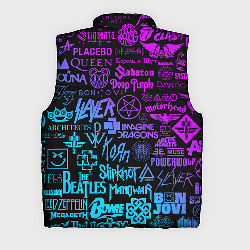 Мужской жилет ЛОГОТИПЫ РОК ГРУПП / 3D-Светло-серый – фото 2