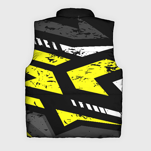 Мужской жилет Black yellow abstract sport style / 3D-Черный – фото 2