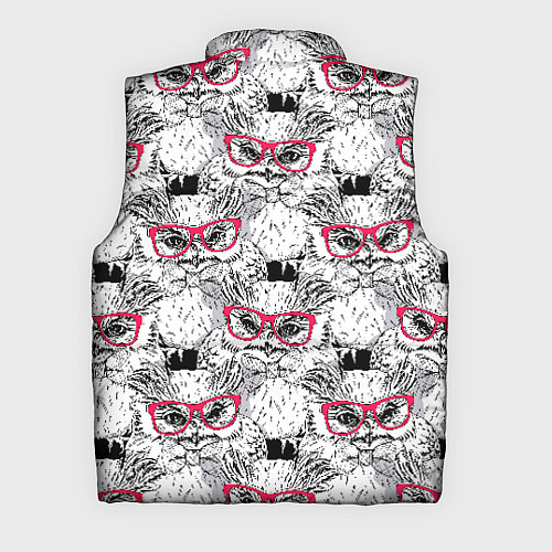 Мужской жилет Совы в очках / 3D-Черный – фото 2