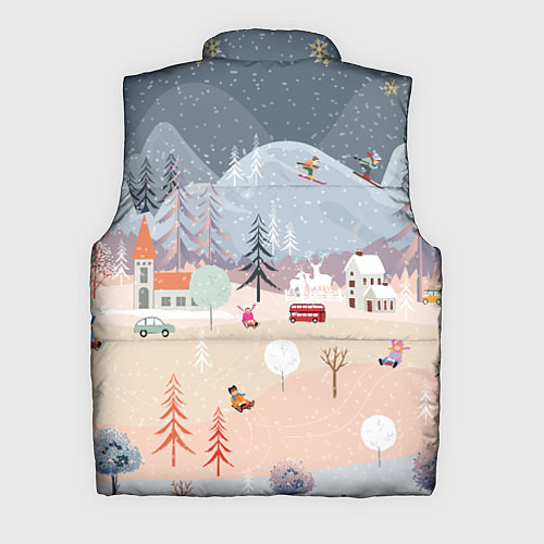 Мужской жилет Новогодние каникулы / 3D-Черный – фото 2