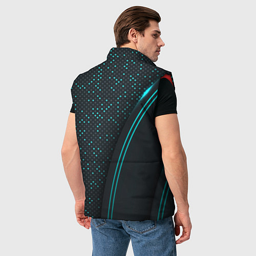 Мужской жилет Mass Effect N7 / 3D-Красный – фото 4