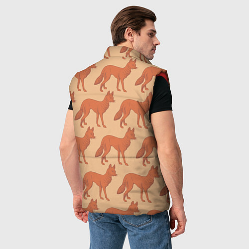 Мужской жилет Лисья стая / 3D-Красный – фото 4