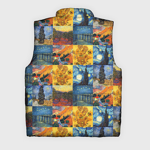 Мужской жилет Картины Ван Гога / 3D-Светло-серый – фото 2