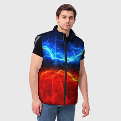 Мужской жилет Лёд и огонь, цвет: 3D-светло-серый — фото 2
