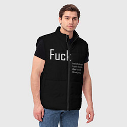 Мужской жилет Fuck, цвет: 3D-черный — фото 2