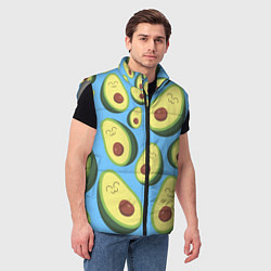 Мужской жилет Авокадо паттерн, цвет: 3D-светло-серый — фото 2