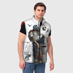 Мужской жилет Граффити, цвет: 3D-красный — фото 2