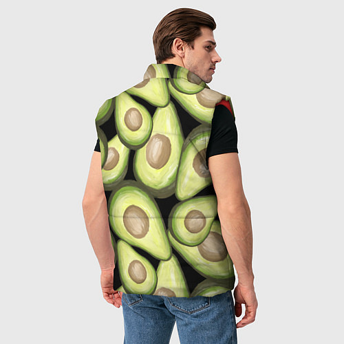 Мужской жилет Avocado background / 3D-Красный – фото 4