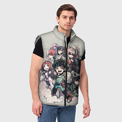 Мужской жилет MY HERO ACADEMIA веселая команда, цвет: 3D-светло-серый — фото 2