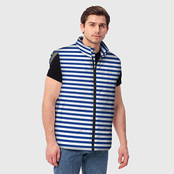 Мужской жилет Тельняшка ВМФ, цвет: 3D-светло-серый — фото 2