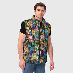 Мужской жилет MINECRAFT ПЕРСОНАЖИ, цвет: 3D-черный — фото 2