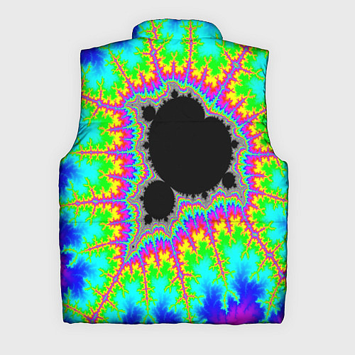 Мужской жилет Фрактальная кислотная черная дыра - множество Манд / 3D-Черный – фото 2
