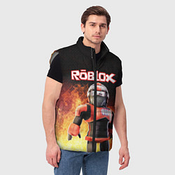 Мужской жилет ROBLOX, цвет: 3D-светло-серый — фото 2