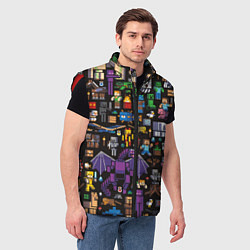 Мужской жилет MINECRAFT, цвет: 3D-красный — фото 2