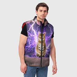 Мужской жилет Котушка Теслы, цвет: 3D-красный — фото 2