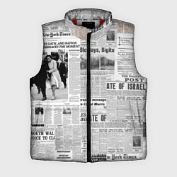Мужской жилет Газета Newspaper, цвет: 3D-красный