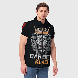 Мужской жилет Barber King Барбер Король, цвет: 3D-красный — фото 2