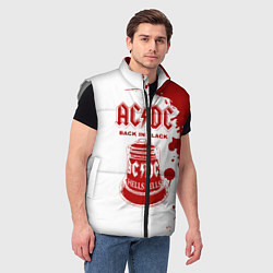 Мужской жилет ACDC Back in Black, цвет: 3D-светло-серый — фото 2