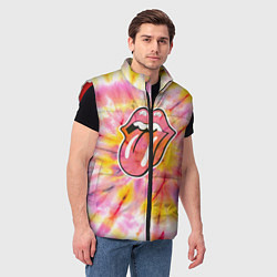 Мужской жилет Rolling Stones tie-dye, цвет: 3D-красный — фото 2