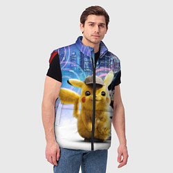 Мужской жилет Детектив Пикачу, цвет: 3D-красный — фото 2