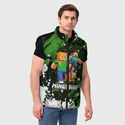 Мужской жилет Minecraft Майнкрафт, цвет: 3D-черный — фото 2