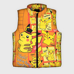 Мужской жилет Pikachu, цвет: 3D-светло-серый