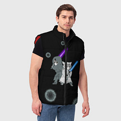 Мужской жилет Котики vs Вирус, цвет: 3D-красный — фото 2