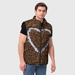 Мужской жилет I love гречка, цвет: 3D-черный — фото 2