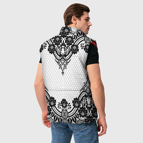 Мужской жилет Кружева / 3D-Красный – фото 4