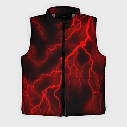 Мужской жилет МОЛНИЯ RED NEON, цвет: 3D-светло-серый