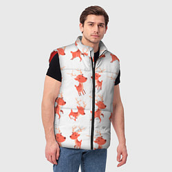 Мужской жилет Милый олень, цвет: 3D-красный — фото 2