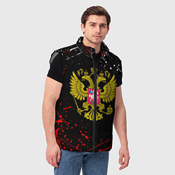 Мужской жилет РОССИЯ, цвет: 3D-светло-серый — фото 2