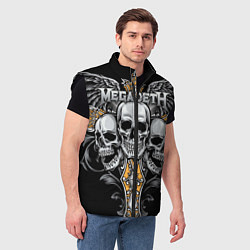 Мужской жилет Megadeth, цвет: 3D-черный — фото 2