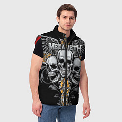 Мужской жилет Megadeth, цвет: 3D-красный — фото 2