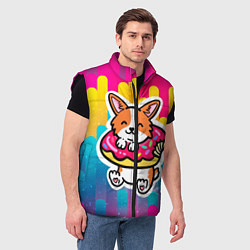 Мужской жилет Милый корги, цвет: 3D-черный — фото 2