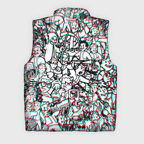 Мужской жилет Vault Boy красныйсиний / 3D-Черный – фото 2