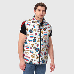 Мужской жилет РОССИЯ УЗОР, цвет: 3D-красный — фото 2
