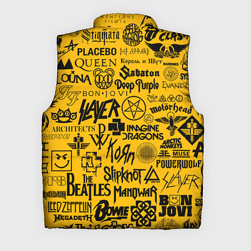 Мужской жилет ЛОГОТИПЫ РОК ГРУПП / 3D-Черный – фото 2