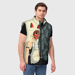 Мужской жилет Принцесса Мононоке, цвет: 3D-светло-серый — фото 2