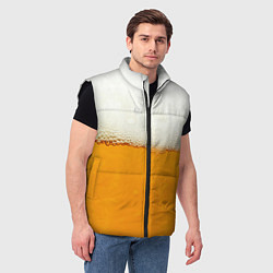 Мужской жилет Я ПИВО!, цвет: 3D-черный — фото 2