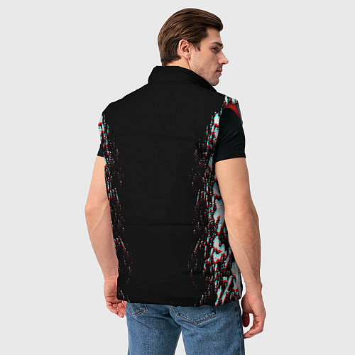 Мужской жилет CYBERPUNK 2077 SAMURAI GLITCH / 3D-Красный – фото 4