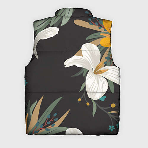 Мужской жилет Цветочный арт / 3D-Черный – фото 2