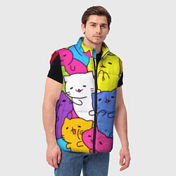 Мужской жилет МИЛЫЕ КОТЯТКИ, цвет: 3D-красный — фото 2