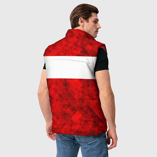 Мужской жилет Minecraft / 3D-Красный – фото 4