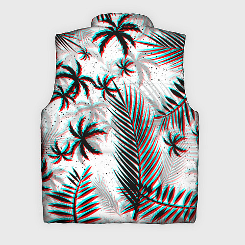 Мужской жилет ПАЛЬМЫ TROPICAL GLITCH / 3D-Красный – фото 2
