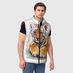 Мужской жилет Tiger Art, цвет: 3D-красный — фото 2