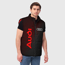 Мужской жилет AUDI АУДИ, цвет: 3D-красный — фото 2