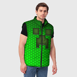 Мужской жилет Крипер из игры Minecraft, цвет: 3D-черный — фото 2