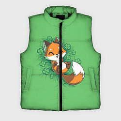 Мужской жилет Удачливый лис, цвет: 3D-черный