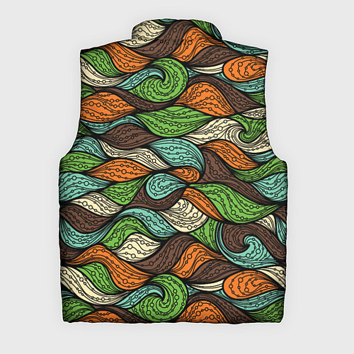 Мужской жилет Абстрактные волны / 3D-Черный – фото 2